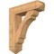 Ekena Millwork Olympic Arts and Crafts Smooth Bracket w/ Offset Brace, Western Red Cedar, 7 1/2"W x 28"D x 32"H BKT0806X28X32OLY03SWR - alternate 1
